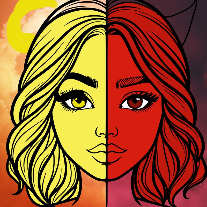 realistic girl split half