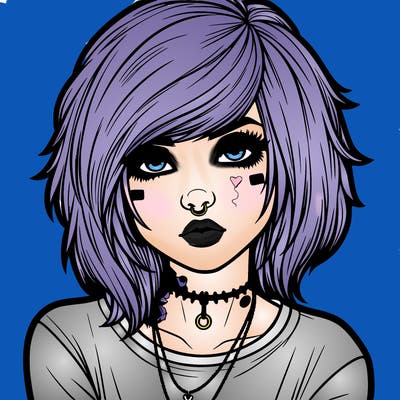 realistic emo girl