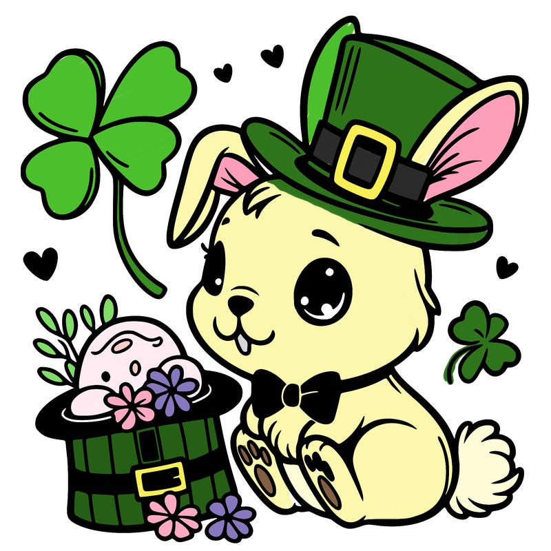 st. patrick's day, bunny.