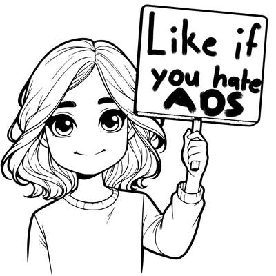 realistic girl holding up a sign