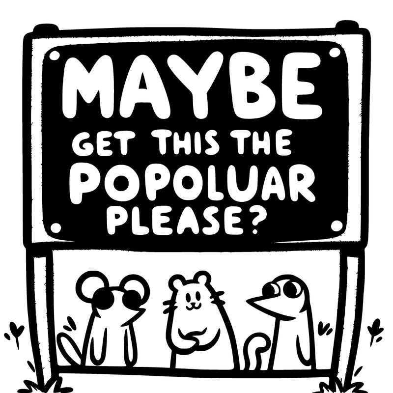 sign that says  maybe get this on the popular page please?