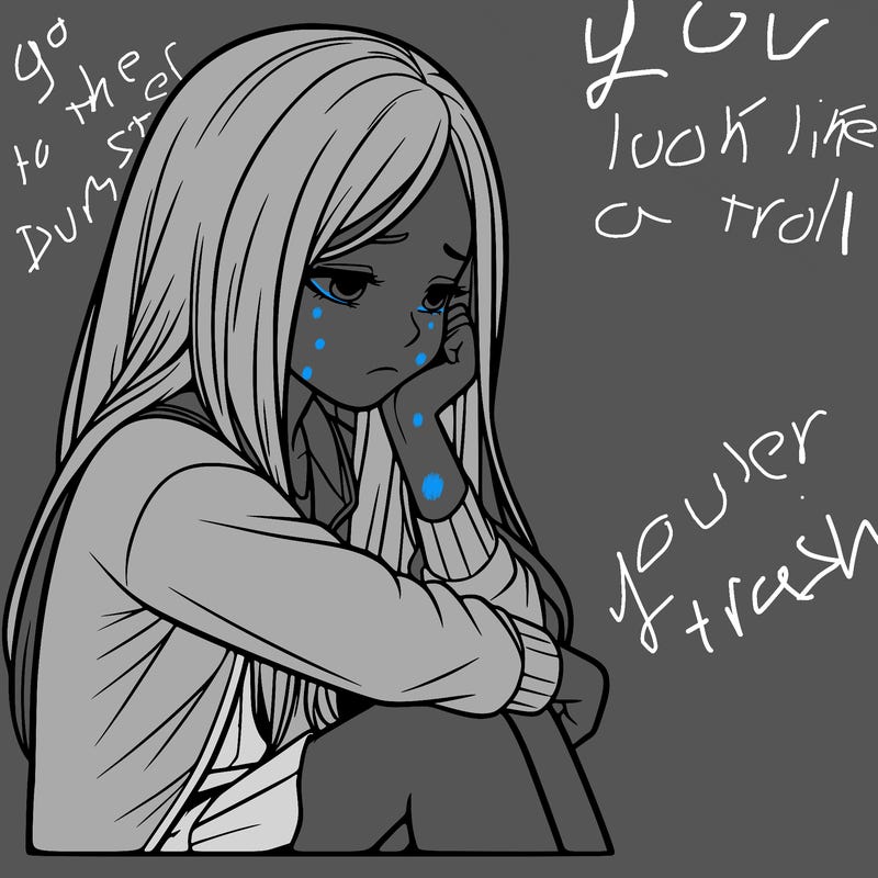 a realistic girl with depression