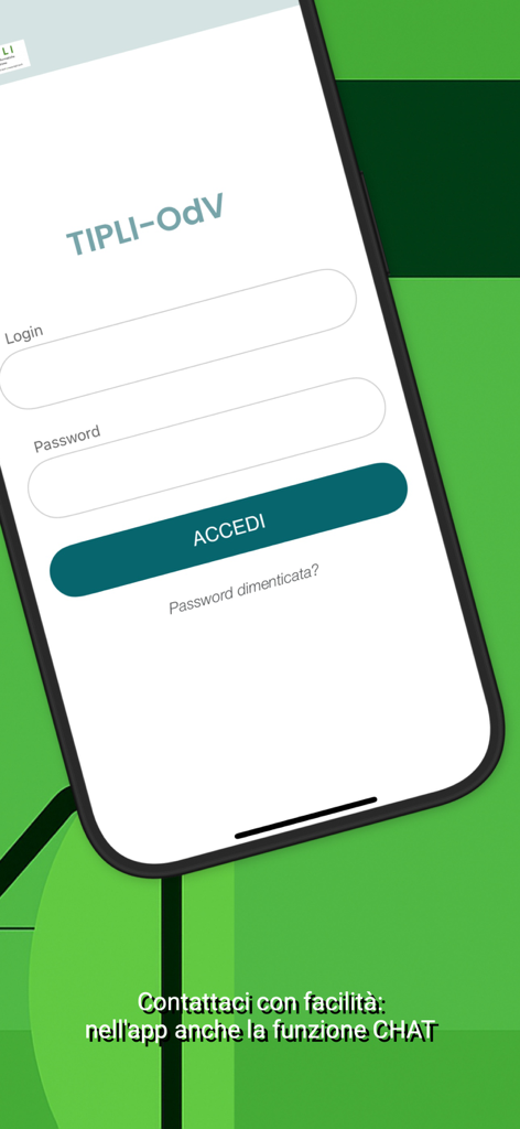 TIPLI - Login screen for the TIPLI non profit community app