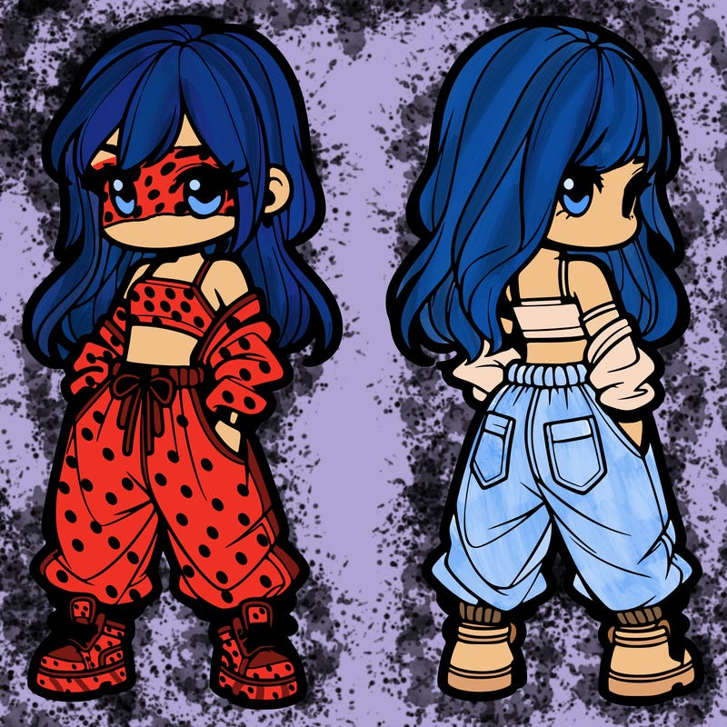 girl in crop top and baggy pants