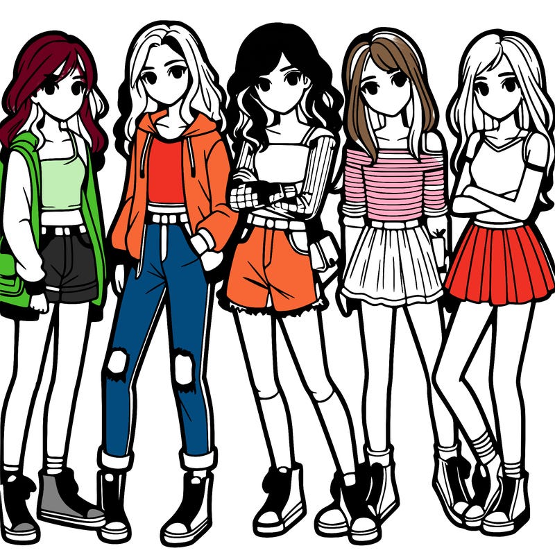 a group of teenage girls