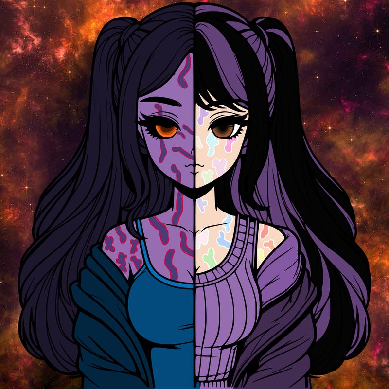 realistic girl split