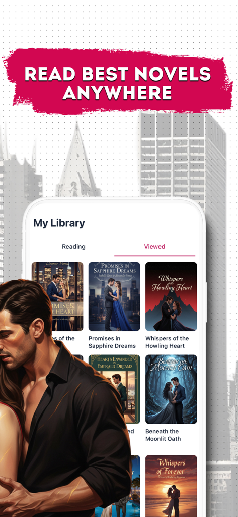 Noel - Drama Novel & Stories - The library interface of the Noel app featuring several romance and drama story covers