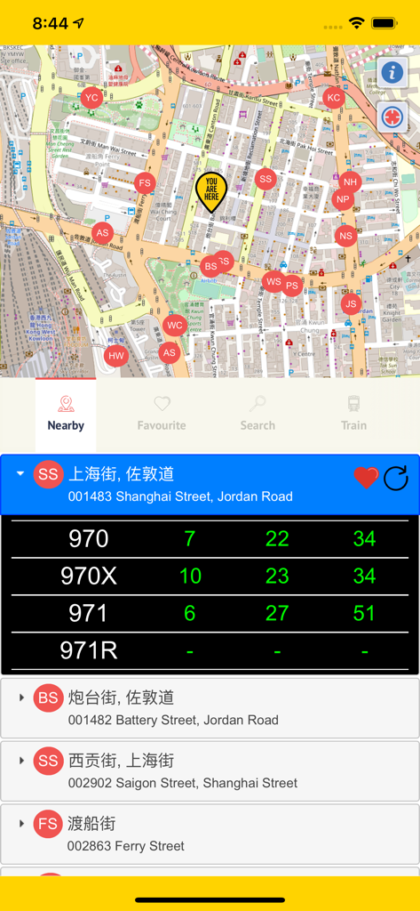 HK BUS - 香港巴士 - Real-time Hong Kong bus arrival times and map interface