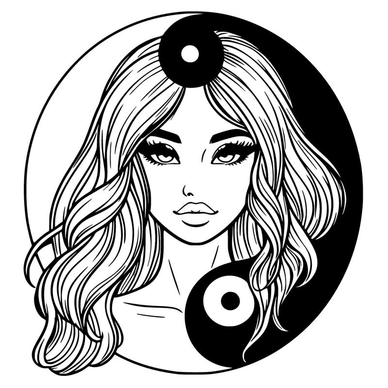 realistic yin yang girls