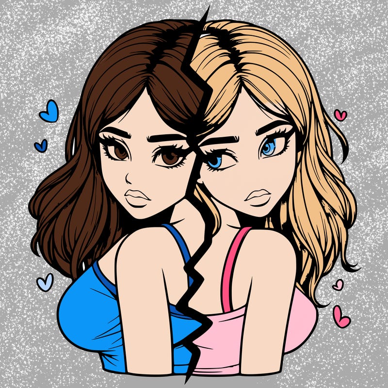 realistic girl split