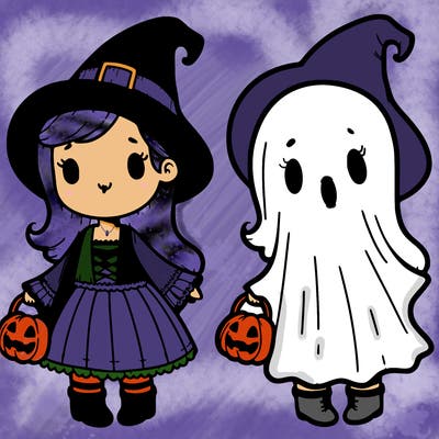 halloween girl ghost