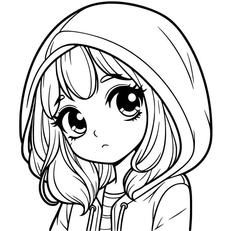 girl in hoodie