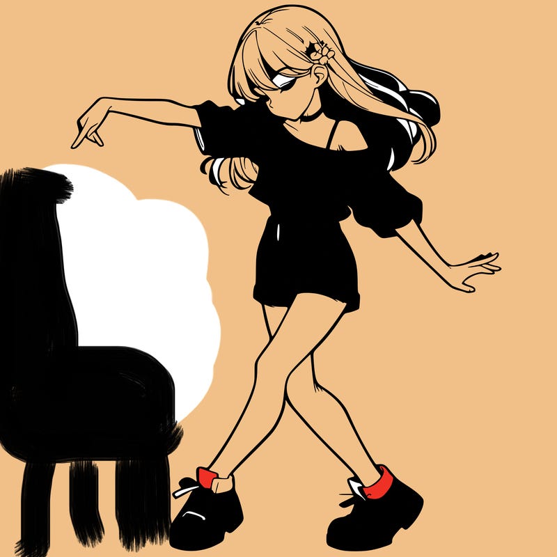 realistic girl danceing