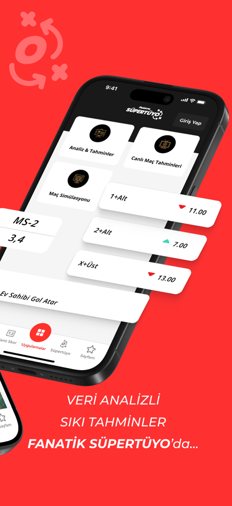 Fanatik: Breaking Sport News - Fanatik Supertuyo-Oberfläche mit Sportspielvorhersagen und Live-Analysen