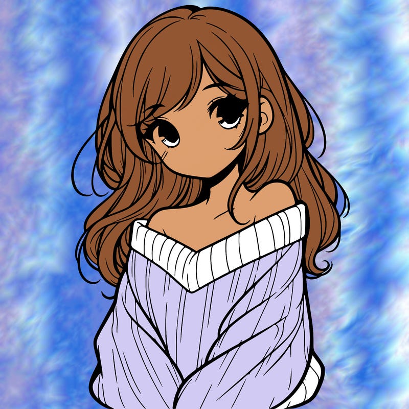 shy pretty girl wearing a sweater that is falling off one shoulder portrait