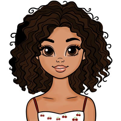 woman with curly hair