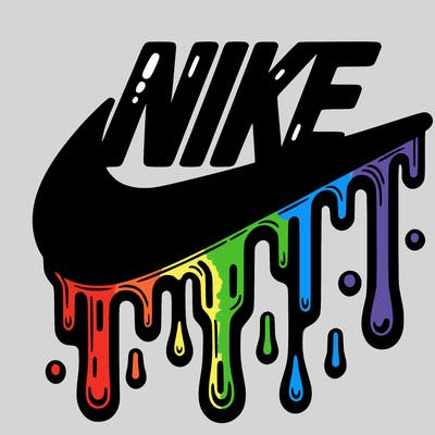 dripping nike logo