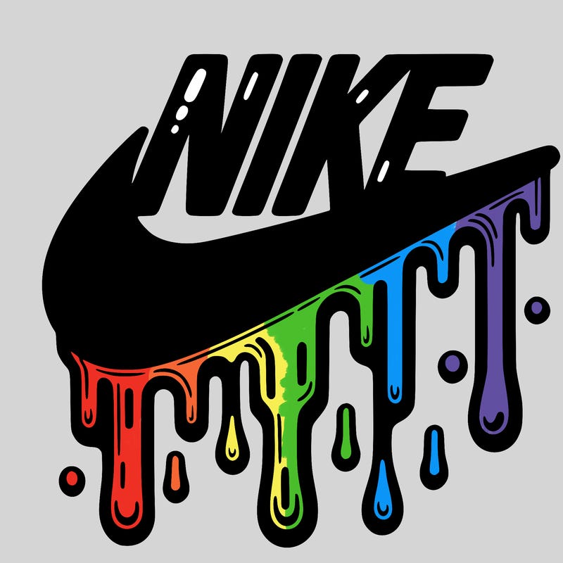 dripping nike logo