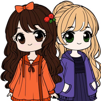 a girl and her friend