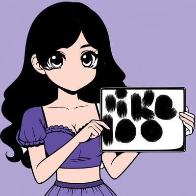 realistic pretty girl holding blank sign