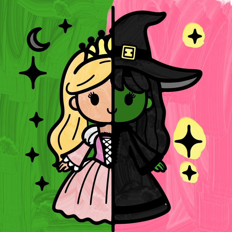 split princess and witch