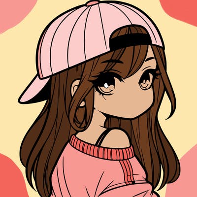 girl with a backward hat on