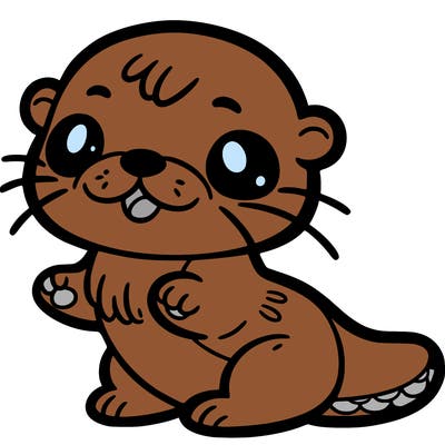 a super cute otter