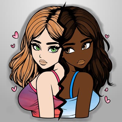 realistic girl split