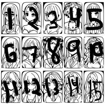 girls that look diffrent anime