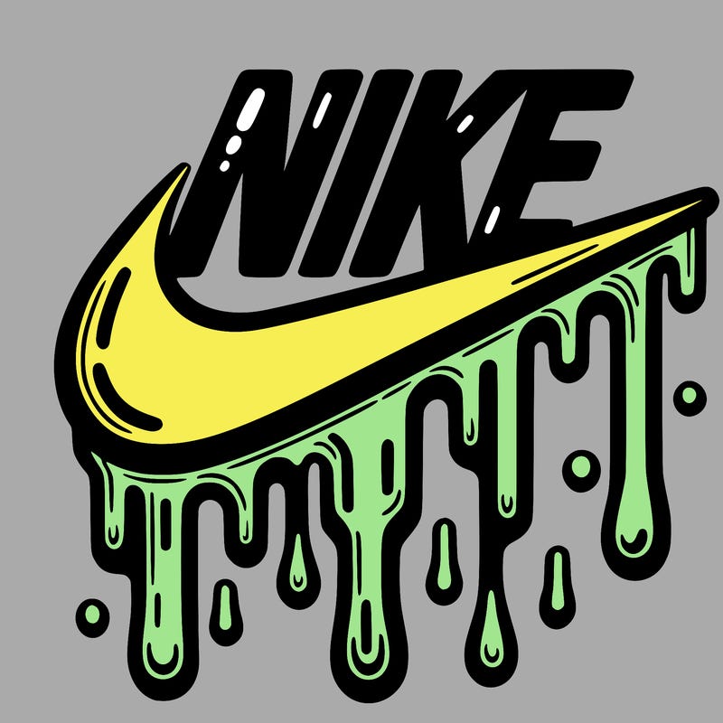 dripping nike logo