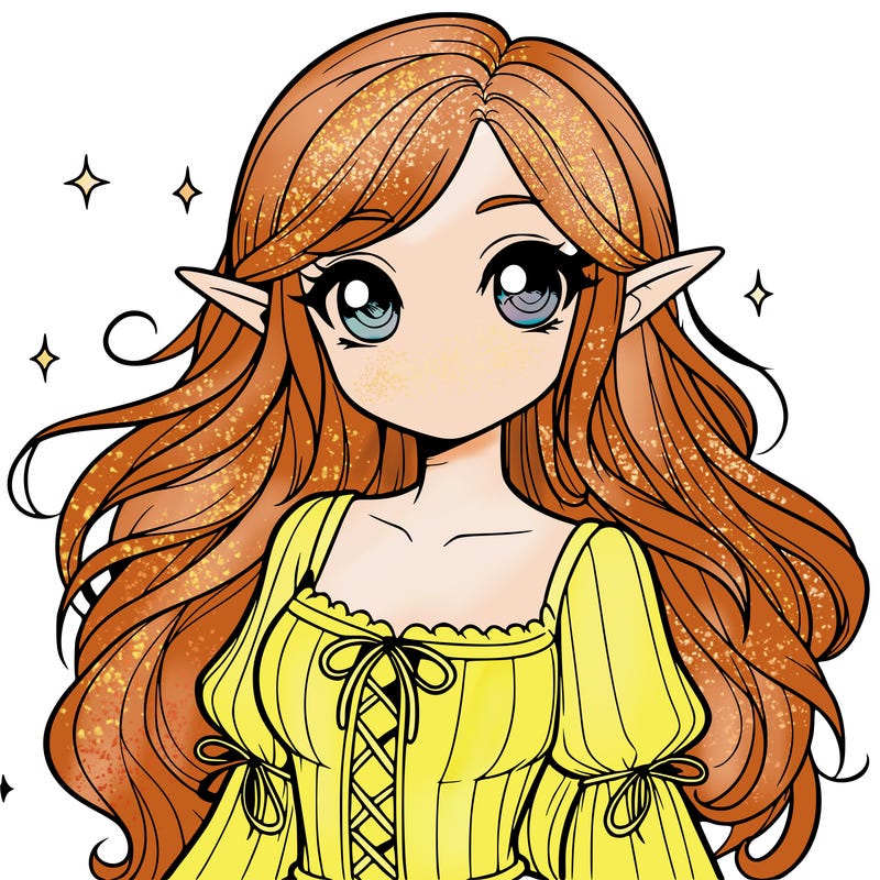 cute realistic girl elf