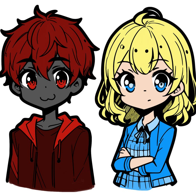 manga boy and girl