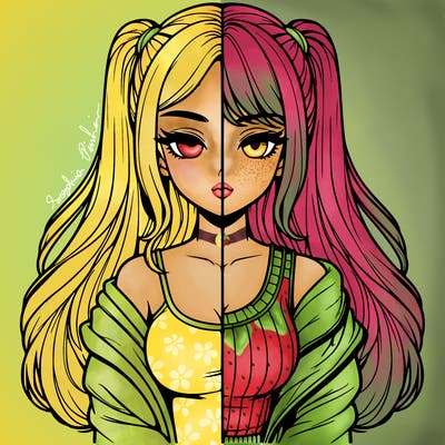 realistic girl split