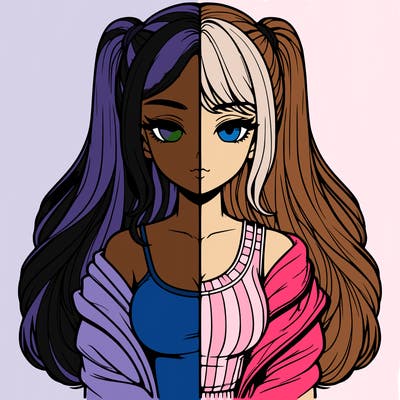 realistic girl split