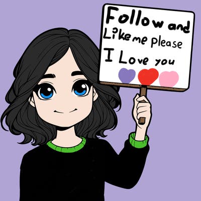 realistic girl holding up a sign