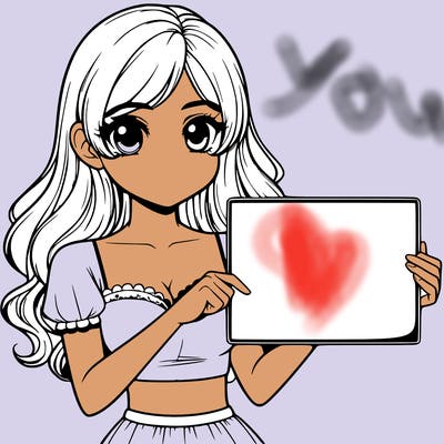 realistic pretty girl holding blank sign