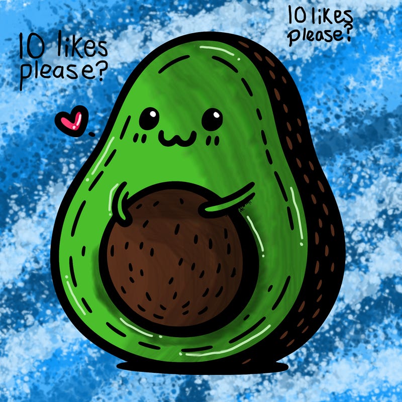 an avocado hugging an avocado