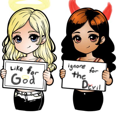 realistic girl holding a sign