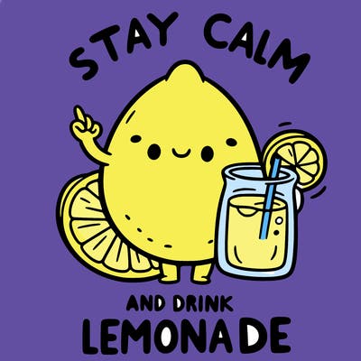 stay calm and drink lemonade