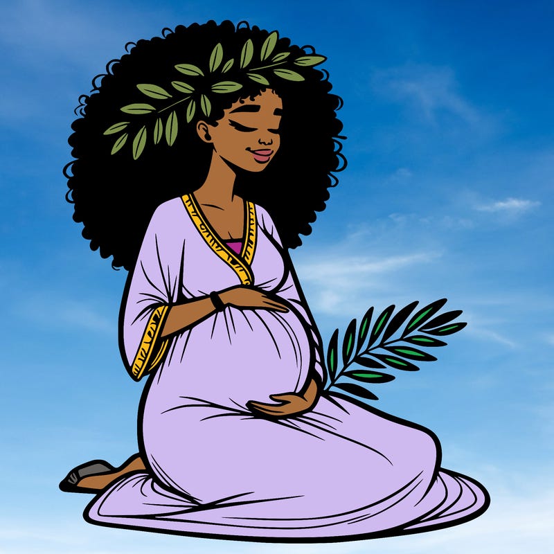 pregnant african american woman black and white