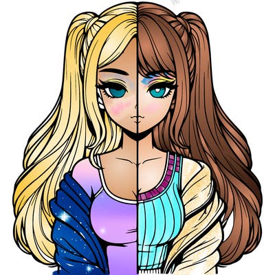 realistic girl split