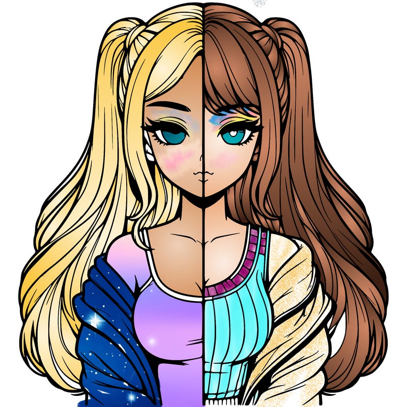 realistic girl split