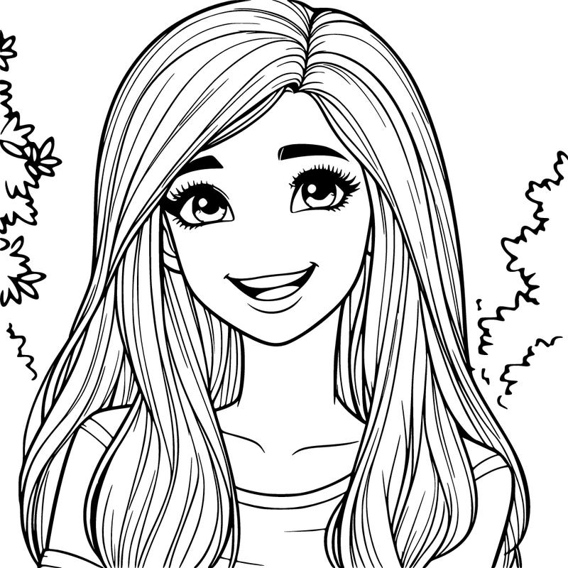 beautiful teenage girl happy realistic