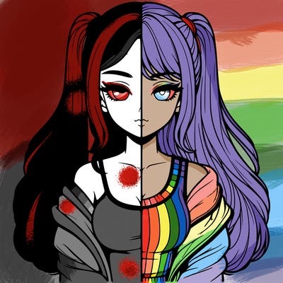 realistic girl split