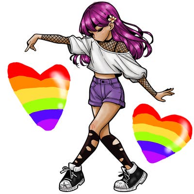 realistic girl danceing