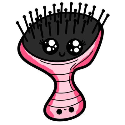 hairbrush with cute eyes