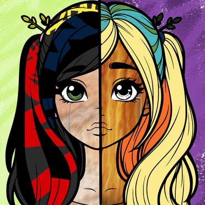 realistic girl split