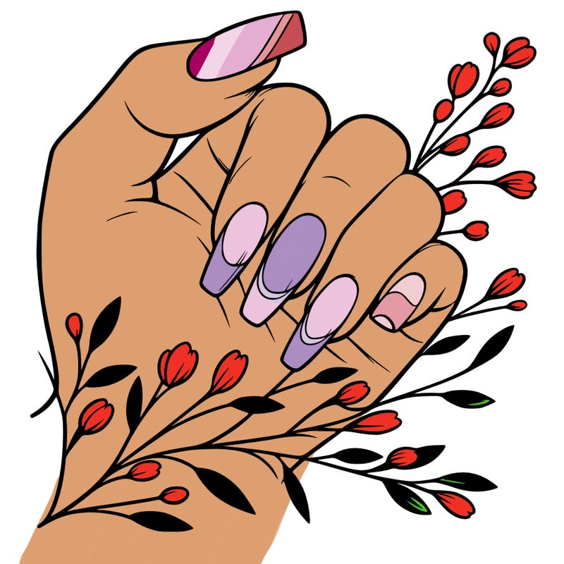 nails with french tip
