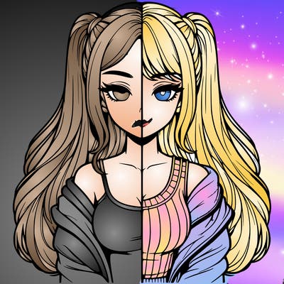 realistic girl split