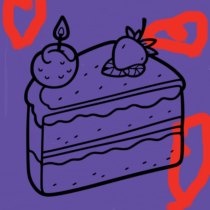 a piece of cake to color